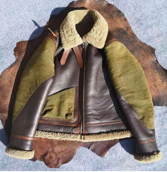 Homens de Couro Falso YR Atacado Marca mans jaqueta de couro genuíno B3 Qualidade shearling casaco de lã de pele de carneiro inverno roupas de pele quente 230922