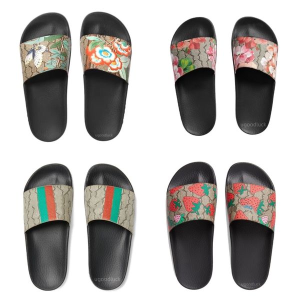 Designer Flat Chinelos Chinelos de Praia Moda Impresso Sandálias Homens Mulheres Chinelos Sandálias Interior Sapatos Ao Ar Livre Plataforma de Borracha Verão Casual Chuveiro Tanga