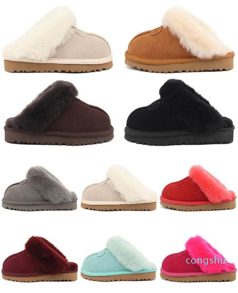 Designer clássico chinelos mulheres inverno botas de neve rosa preto cinza azul marrom roxo feminino menina senhora chinelo tamanho