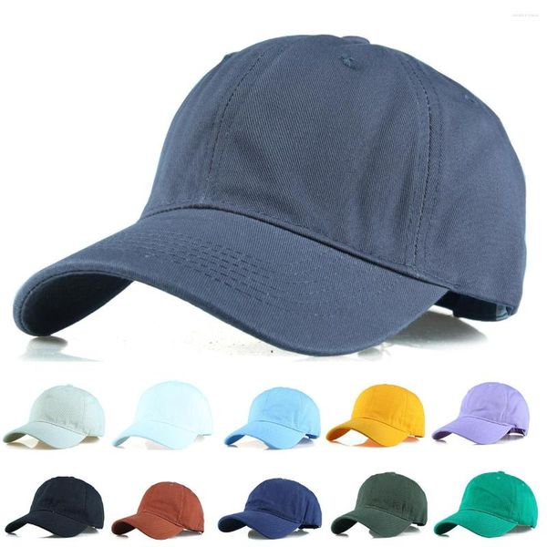 Top kapaklar Washed Pamuk Beyzbol Kapağı Kadınlar ve Erkekler Yaz Moda Vizörleri Erkek Kızlar Hip Hop Gündelik Hat Casquette