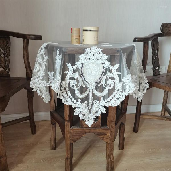 Toalha de mesa variedade de quadrado europeu bordado renda toalha café chá conjunto capa natal casamento banquete festa decoração