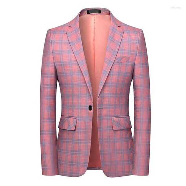 Abiti da uomo 2023 Primavera Abito da lavoro scozzese di alta qualità/Uomo Slim Fit Sposo per sposarsi Blazer/Giacca casual da uomo 5XL 6XL