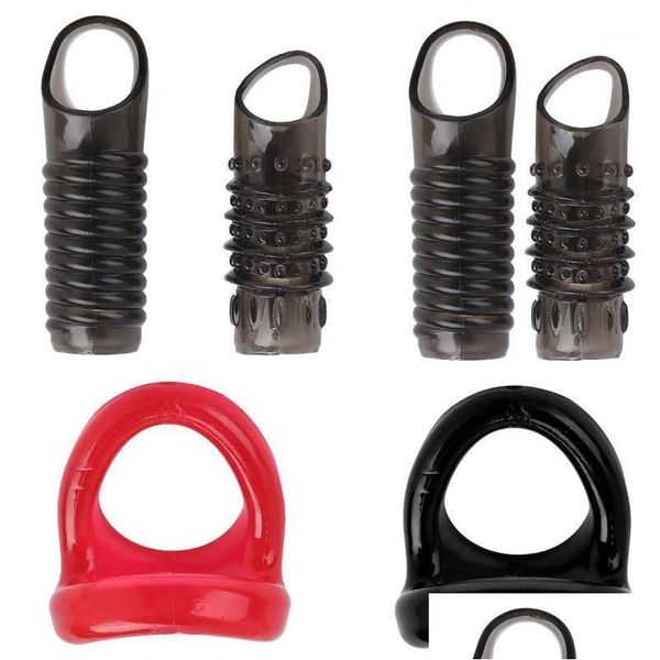 Décoration de fête Réutilisable Soft Sile Penis Lock Ring Cock Retard Dispositif Manches Chasteté Mariage Saint Valentin Anniversaire Pour Hommes Dr Otpjq