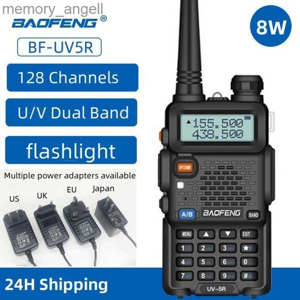 Walkie Talkie BaoFeng UV-5R 5 W/8 W Walkie Talkie Dualband Zwei-Wege-Radio VHF/UHF 136-174 MHz 400-520 MHz FM Tragbarer Transceiver mit Ohrhörer HKD230922