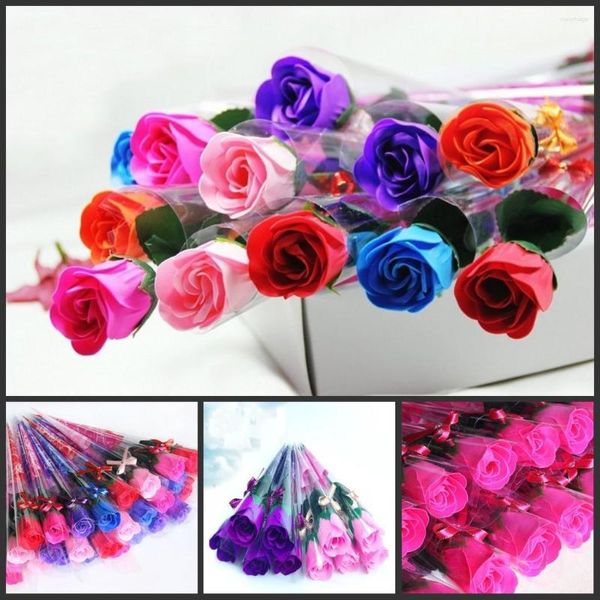 Partybevorzugung 40 Teile/los Handgemachte Rose Blume Seife Bad Blütenblätter Seifen Hochzeit Gefälligkeiten Geburtstag Geschenke Hause Dekorationen Lieferungen 5 Farbe