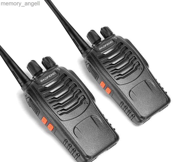 Walkie Talkie Bao feng walkie talkie 2 peças incluídas rádios bidirecionais BF-888S rádio portátil poderoso telefone com botão de pressão para caça HKD230922