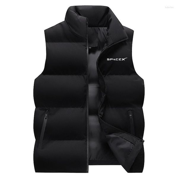 Gilet da uomo 2023 Spacex Giacca da uomo Gilet senza maniche Autunno Inverno Casual Cappotti imbottiti in cotone Outwear Gilet addensato