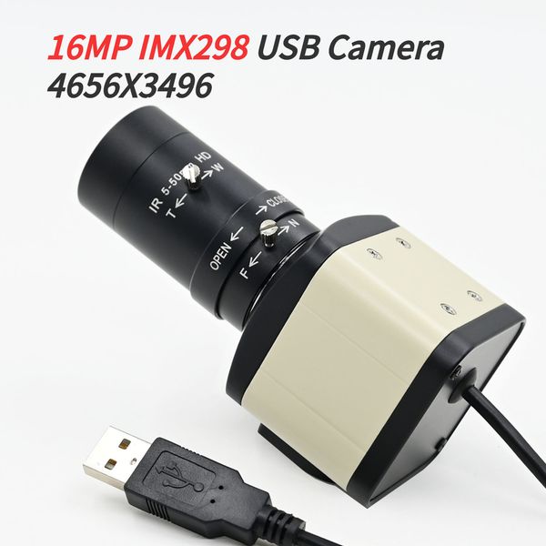 IP-Kameras HD 16 MP USB-Kamera mit 5–50 mm 2,8–12 mm Varifokal-CS-Objektiv IMX298 4656 x 3496 10 Bilder pro Sekunde für Bilderkennung, High-Shoot-Dokumentenscan 230922