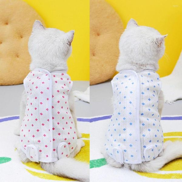 Trajes de gato Terno de recuperação Neutering Bodysuit Wear Onesie para feridas abdominais ou doenças de pele Alternativa de colar eletrônico