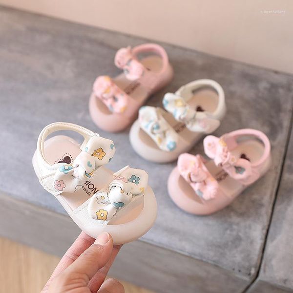 Primi camminatori Sandali per bambina Primavera ed estate 0-1-2 anni Scarpe per bambini con fondo morbido Scarpe da principessa antiscivolo