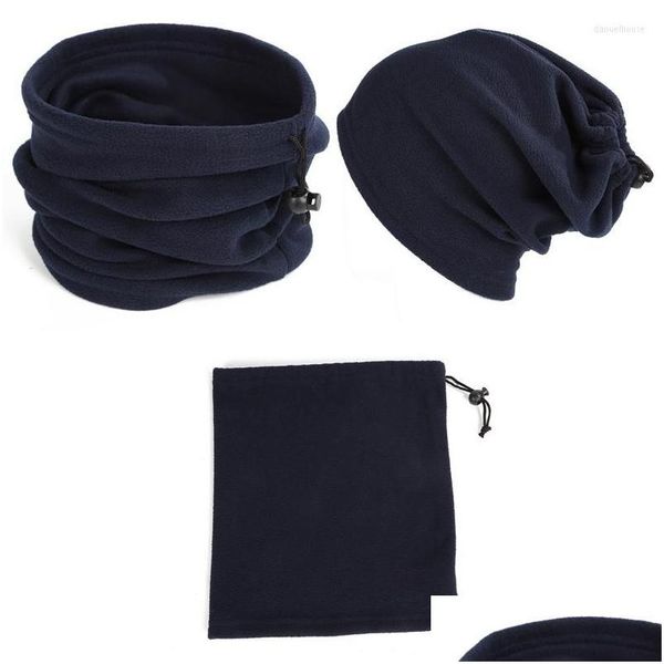 Bandanas 1pcs polaire polaire cou tube cache-oreille pêche patinage course sport écharpe visage masque cam chaud randonnée foulards livraison directe fa dhrnt