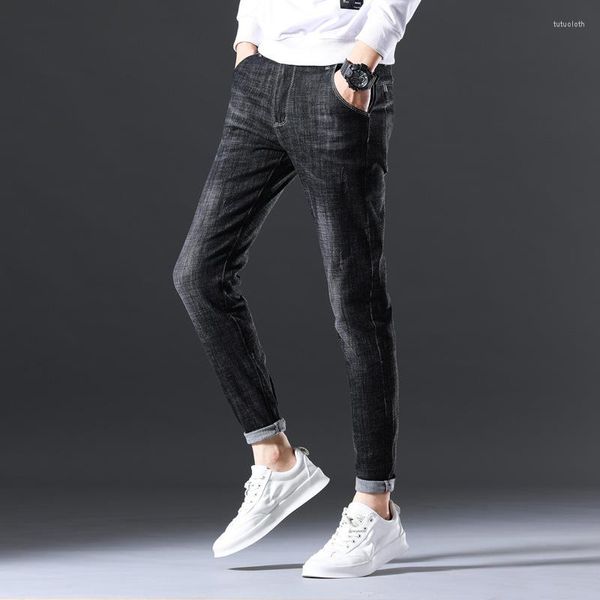 Jeans da uomo 2023 Inverno e Autunno Moda Uomo Casual Pantaloni lunghi in cotone Maschio di alta qualità