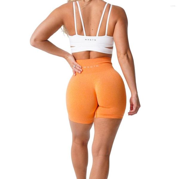 Shorts ativos NVGTN Seamless Pro Women Scrunch Workout Cintura alta Intensificar Running Yoga Gym