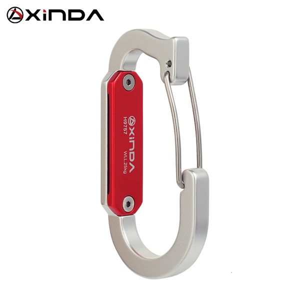 Mosquetões Xinda Outdoor Rock Climbing Quickdraw Mosquetão Harness Acessórios Rack de ferramentas de suspensão rápida Equipamento de resgate de trabalho de alta altitude 230921