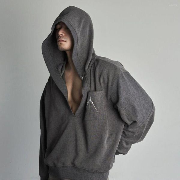 Erkek Hoodies Erkekler Gevşek Hoodie Sweatshirt İlkbahar ve Sonbahar Şapka Ceket Üstleri Harajuku 2023