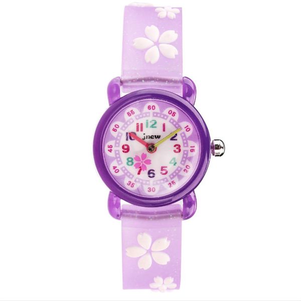 JNEW marca orologio al quarzo per bambini adorabile cartone animato ragazzi ragazze studenti orologi cinturino in silicone color caramella orologi da polso carino bambino248M