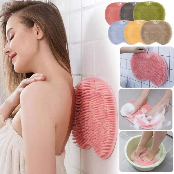 Diğer ev bahçesi 1 adet banyo kaymaz enayi fırça fırça banyo pedi ovma arka ayak yıkama fırçası silikon mat banyo aracı 230921