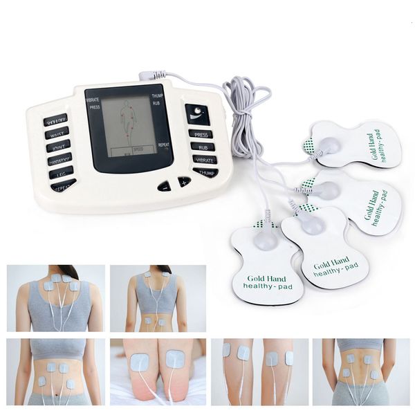 Equipamento Slim Portátil Painel Russo EMS Pulso Estimulador Muscular Dezenas Acupuntura Corpo Inteiro Emagrecimento Massageador Terapia Digital Eletroestimulador 16 Almofadas 230921