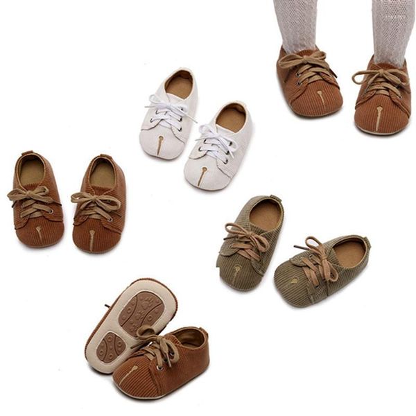First Walkers Kleinkind Baby Jungen Mädchen Mokassins Turnschuhe Schnürschuhe Weiche Sohle Flache Schuhe Prewalker Anti-Rutsch-Walker