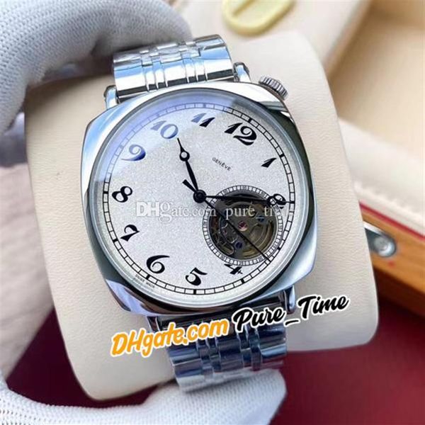 New Historiques Americano 1921 Automático 82035 000R Mens Watch 82035 Tourbillon Mostrador Branco Pulseira de Aço Inoxidável Gents Relógios P272i