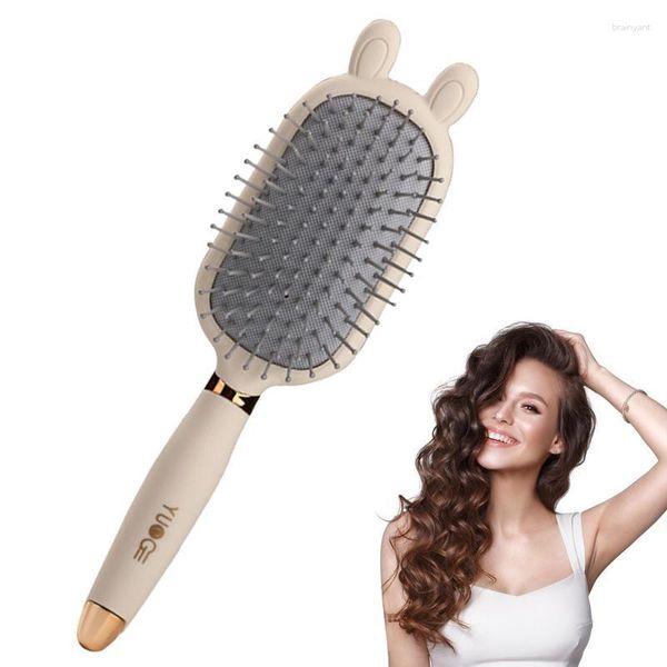 Set di accessori da bagno Spazzola per capelli a paletta Pettine districante per donne lunghe Parrucchiere portatile con manico rimovibile per ripulire perdite e