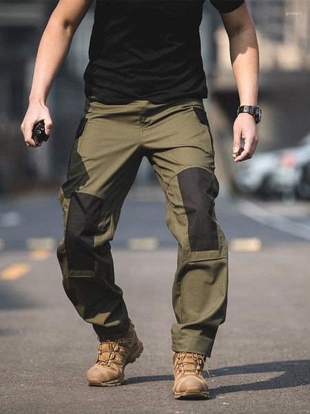 Мужские брюки эластичные лоскутные тактические для мужчин уличные брюки с несколькими карманами мужские функциональные спецназ военная спецодежда
