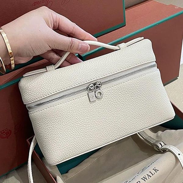 Abendtaschen Luxus Designer Mini Damen Handtasche Trend Leder Straußenkorn VIP Lunchbox Tasche Hochwertige kosmetische Umhängetasche