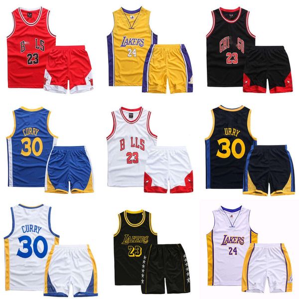 Zomer kindersets trainingspak meisjes jongens designerkleding buitensportpak jerseys basketbalpak ademende sportkleding