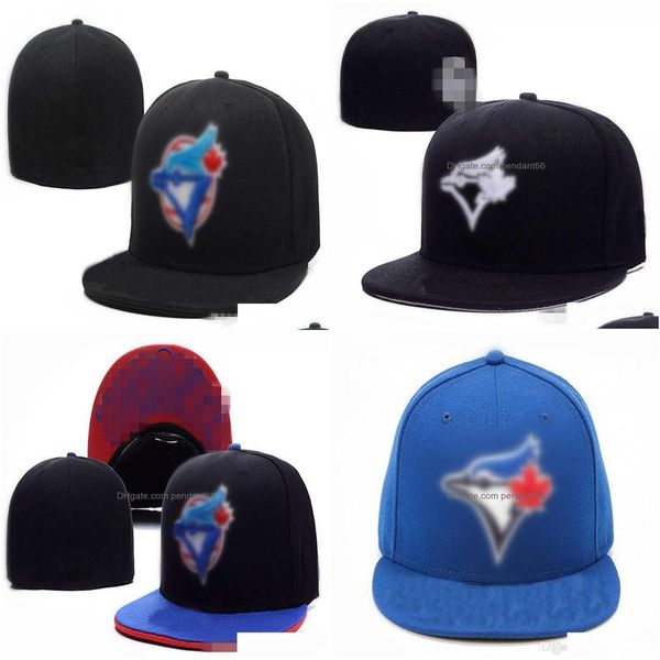 Бейсбольные кепки Blue-Jays для мужчин и женщин, шляпа в стиле хип-хоп Bones Aba Reta Gorras Rap, облегающие шляпы H6-7.14, Прямая поставка, модные аксессуары S Dh4Tb