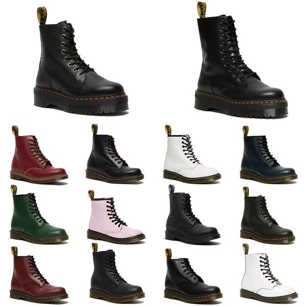 Дизайнерские ботинки короткие ботильоны Doc Martens Dr Martins Мужчины Женщины черный белый Marten Высокие кожаные зимние зимние ботинки Оксфорд Нижняя классическая обувь с 8 глазами