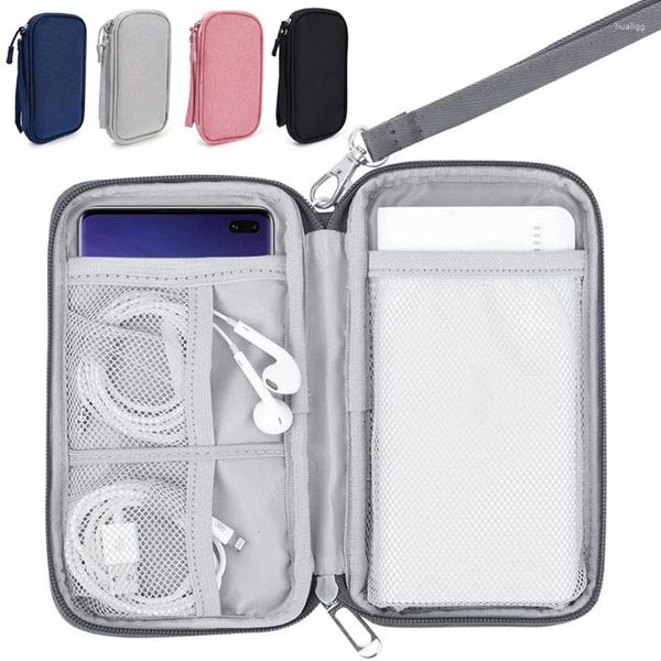 Depolama Çantaları Seyahat Taşınabilir Çanta Güç Bankası Poşeti USB Şarj Cihazı Veri Kablosu Kabloları Organizatör Kulaklık Telefon Anahtarları Gadgets Paketi