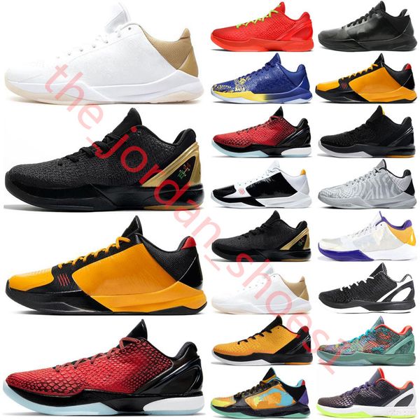 Zapatillas de baloncesto Mamba de lujo Hombres 5 anillos Green Glow Protro Midnight Navy All Star USA Carpe Diem Bruce Lee 6 Black Space Think Pink University Gold Zapatillas de deporte Tamaño 12