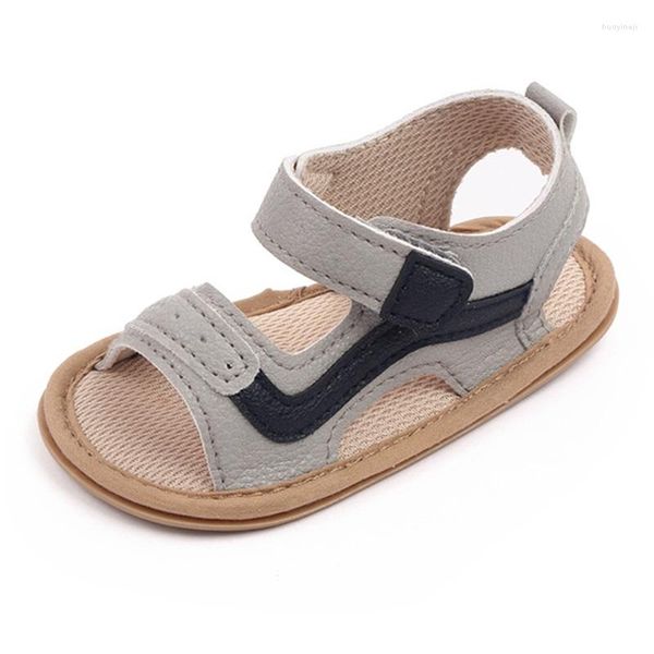 Sandalen Kruleepo 2023 Frühling Sommer Baby Kinder PU Slipper Schuhe Kleinkind Jungen Säuglingsmädchen Leder Mesh Gummisohle Erste Wanderer