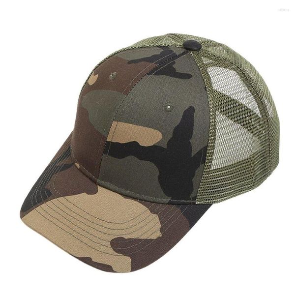 Ball Caps Taktische Armee Grün Trucker Hut Herren Camo Jungle Mesh Cap Cool Baseball Einstellbar