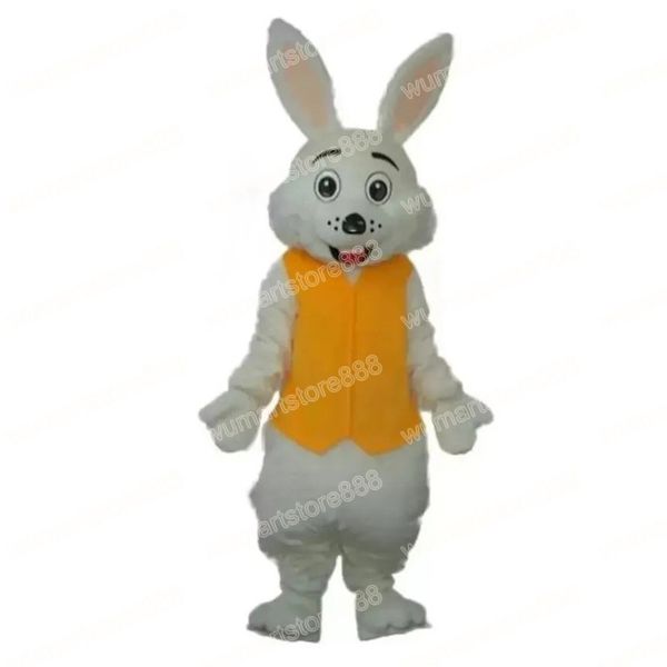 Halloween Weißes Kaninchen Maskottchen Kostüm Karneval Ostern Unisex Outfit Erwachsene Größe Weihnachten Geburtstag Party Outdoor Dress Up Werbe-Requisiten