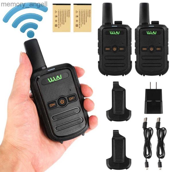 Walkie Talkie WLN KD-C51 Mini portátil portátil sem fio de alta potência Walkie Talkie Profissão Transmissor FM Receptor Adaptador de rádio em dois sentidos HKD230922