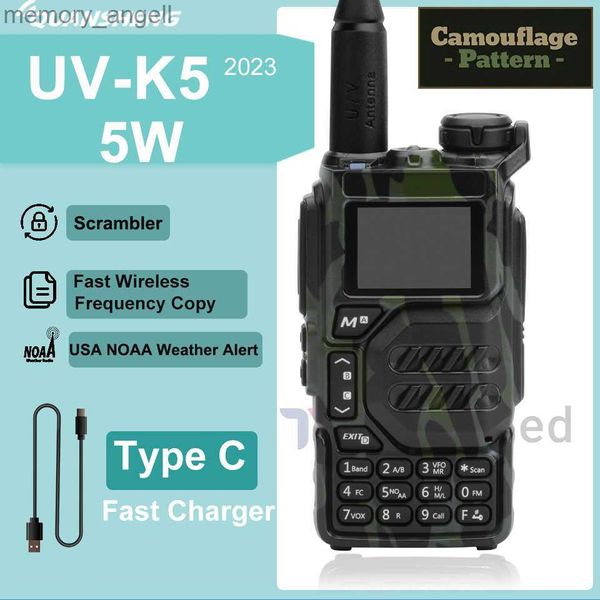 Walkie Talkie Quansheng UV K5 Walkie Talkie Tragbares Radio Am FM Zwei-Wege-Radio Kommutatorstation Amateur Ham Wireless Set Langstreckenempfänger HKD230922