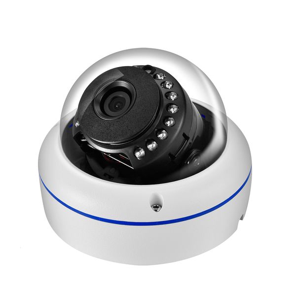 Câmeras IP AZISHN Vandalproof 5MP 3MP 2MP H.265 Vigilância POE Câmera Áudio Microfone Dome Segurança Interna Email Push 230922