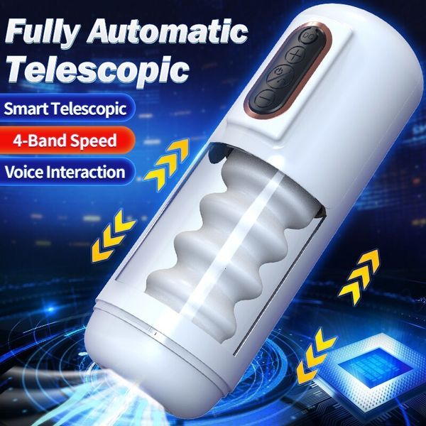 Masturbatori Masturbatore vibrante su succo telescopico automatico per uomo Blowjob Attrezzatura Masturburatore Masturbatore Sex Toy Sex Goods per adulti 230922