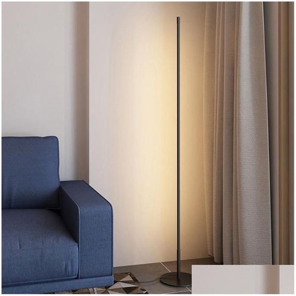 Luzes noturnas 1.2m Modern Led Corner Lamp RGB Colorf Floor Luz de controle remoto Atmosfera Decoração interna Drop Standing Drop Deliver OTBSL