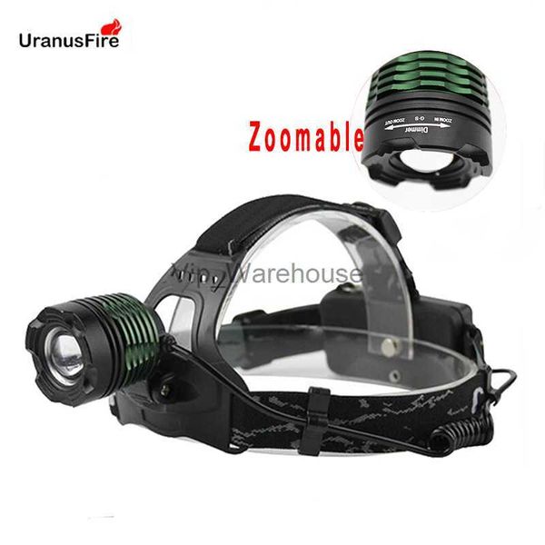 Lampade frontali 2000 Lumen XM-L LED Faro zoomabile Torcia frontale Lampada frontale Torcia elettrica 3 modalità Lampada da arrampicata per pesca da campeggio HKD230922