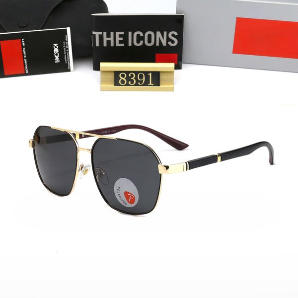 2024 Top Luxus Sonnenbrille Linsen Luxusdesigner Damen Herren Goggle Senior Eyewear für Frauen Brillen Rahmen Vintage Metall -Sonnenbrille mit Box BB 8391 Polarisiert