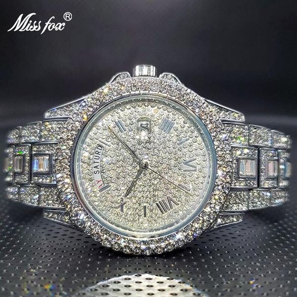 Relogio Masculino Luxury MISS Ice Out Orologio con diamanti Multifunzione Giorno Data Regolazione Calendario Orologi al quarzo da uomo Dro 220325301c