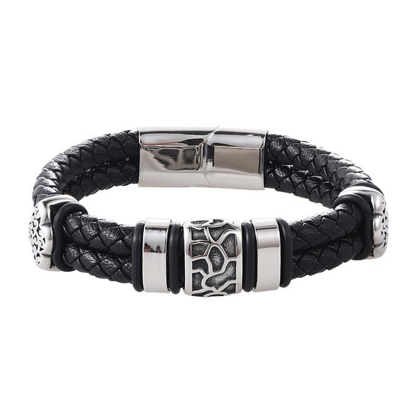 2023 pulseira de jóias designer pulseira masculina moda couro aço inoxidável retro senhoras pulseira pulseira