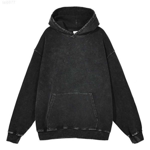 Herbst- und Winter neuer Terry 420G Kapuzenpullover Hoodie Clean Edition Waschbarer alter Pullover Modemarke Sweater0fp6