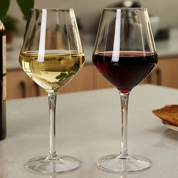 Şarap bardakları 425ml 1pcs Premium kaliteli tritan plastik stemware cam kırılmaz şeffaf kadeh 230923