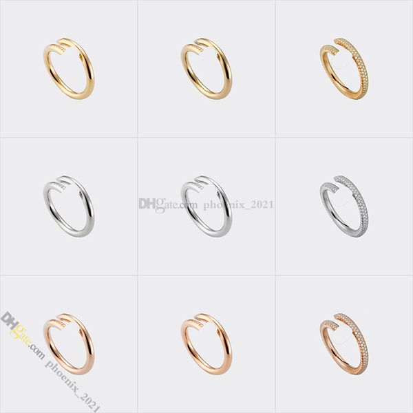 Schmuckdesignerin für Frauen Designer Ring Nagelring Titanstahl Ringe Gold plattiert nie verblassen nicht Allergisch, Gold, Silber, Roségold, Geschäft/21621802