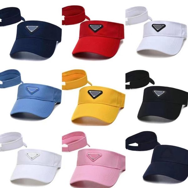 Visiera da donna Donna Estate Casual Sport Tappo superiore vuoto Moda Parigi Designer Cappello da sole per spiaggia di sabbia all'aperto Coppie Golf Tennis Ha2681