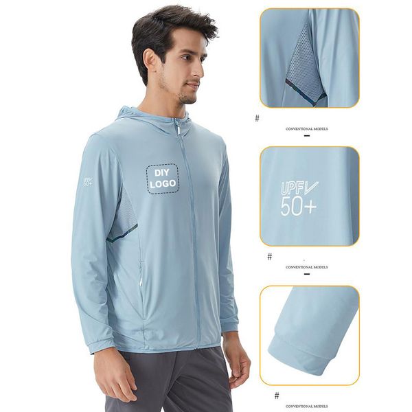 Giacche da uomo personalizzate Maglia da tennis estiva Trekking Runing Mascherato Con cappuccio Asciugatura rapida Traspirante Tesa staccabile Protezione solare Ciclismo C 230923