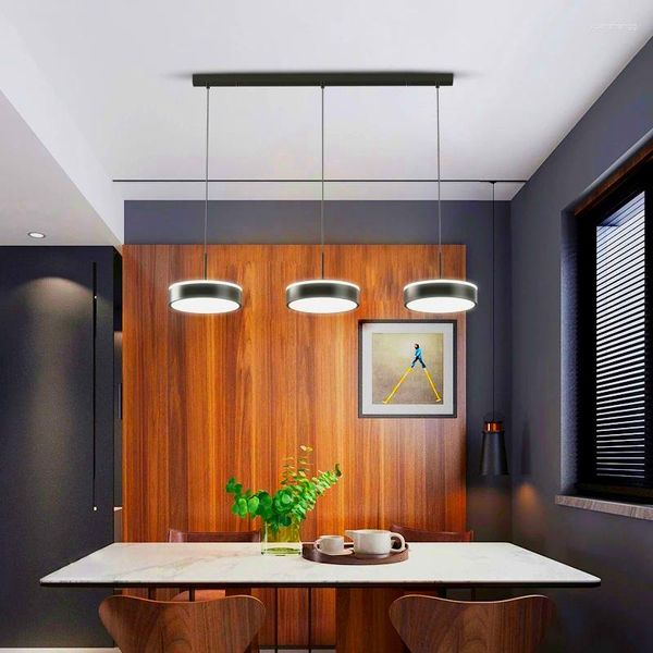 Lampadari Lampadario moderno Bar Accessori da cucina Lampada da soffitto Decorazioni per la casa per interni Soggiorno Sala da pranzo Simpl Dimmer Lampada a sospensione